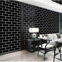 1 Roll Black & White Brick Pattern Self-Adhesive Vinyl Wallpaper - Removable, Waterproof, Moisture-Proof, Cuttable, Easy To Install, Multiple Sizes, Suitable For Living Room, Kitchen, Bedroom, Bathroom, Cabinets, Tables, Walls, Furniture Renovation, Brick And Wood Minimalist Fashion Style - Black Brick - View 5