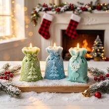 SILIKE LUFEI 2pcs Christmas Reindeer Christmas Tree Gift Bag Ornament Silicone Mold, Suitable For Making Resin, Plaster, Candle, Aromatherapy Products, Home Decor Display Silicone Mold - Silicone Mold - View 3