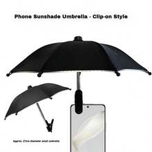 1pc Phone Holder Umbrella Clip Outdoor Phone Fixed Umbrella Rainproof Sunshade Umbrella Anti-Glare Small Umbrella - Multicolor - View 7