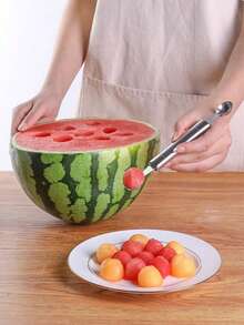[3pcs Set Watermelon Slicer] 3pcs Easy-Cut Stainless Steel Watermelon Slicer, Watermelon Chunk Slicer, Watermelon Fruit Divider, Watermelon Ball Scooper, Summer Melon Eating Tool - Multicolor - View 6