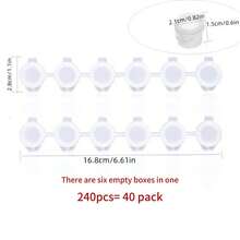 240pcs Mini Paint Containers With Lids, Paint Pots And 6 Connected Empty Boxes, 3ml/0.1oz, For Painting Accessories, Painting Storage, Graffiti, Art Crafts, Students And Handmade Materials - One Size - View 13