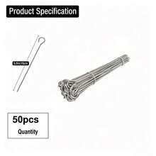 50pcs Stainless Steel Skewers, For Barbecue, Cocktail Stirrers, Reusable Martini Drink Stirrers - Silver - View 11