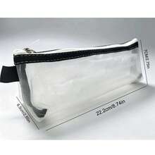 Minimalist Fresh Mesh Triangle 3D Pencil Case Transparent Mesh Pencil Bag Universal Large Capacity Stationery Storage Bag Suitable For Pens And Makeup Brushes - White - View 5