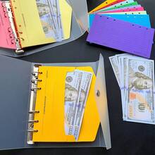 1pc Transparent Frosted A6 Envelope Binder, Envelope Storage Book, Money Saving Plan Book, Cash Envelope Storage Folder, Budget Planning, Weekly & Monthly Financial Tracking, Savings Budget Binder With Cash Envelopes - Shape - View 8
