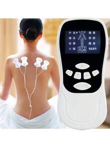 MORE BEAUTY Complete Portable Muscle Relaxation Massage Kit With Illuminated Display, Dual-Connection Massager With Adhesive Pads, Eight Simulation Modes And Fifteen Intensity Levels, Programmable Timer, Compact Design Ideal For Relieving Tension In Arms, Back, Legs, And Neck In Daily Routine - Multicolor - View 11