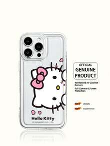 Miniso Sanrio 透明手機殼 夏季時尚款 節日禮物 防滑防摔防指紋手機殼 適用於 iPhone 17 17Air 17pro 17promax 11 12 13 14 15 16pro 16promax 14Plus 15Plus 16Plus 16pro 16promox XR - 無色 - 查看 1