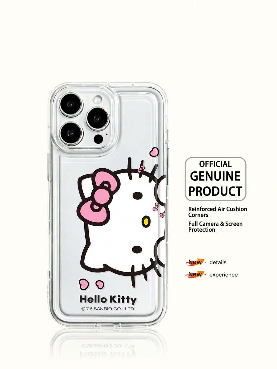 Miniso Sanrio 透明手機殼 夏季時尚款 節日禮物 防滑防摔防指紋手機殼 適用於 iPhone 17 17Air 17pro 17promax 11 12 13 14 15 16pro 16promax 14Plus 15Plus 16Plus 16pro 16promox XR - 無色 - 查看 1