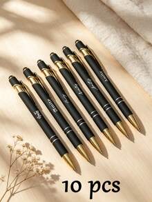 10/30/50pcs Customized Engraved Metal Ballpoint Pen Set With Touchscreen Stylus - Smooth Writing, Medium Tip, Suitable For Office, School And Art Projects, Company And School Custom Engraving - Sets - View 9