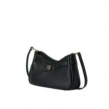 Tory Burch Tory Burch Romy Collection Women's Shoulder Handbag Pebbled Texture Belted Detail Quiet Luxury Minimalist Style Sophisticated Work Office 179955-001 - Black 179955-001 - View 3