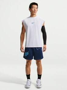 Nike Tank Top Olahraga Pria AS M NK DF SL TOP STREET IW1202-100 - Putih - View 6