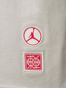 Jordan Kaos Rajut Lengan Pendek Tanpa Kerah Wanita AS W J SPT DF SS GFX TEE DD TIQ7306-104 - Krem - View 5