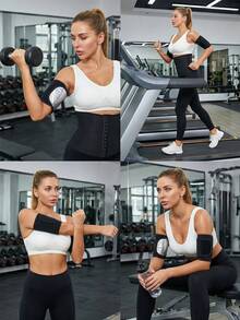 Versatile Arm Sauna Sleeves With Hook And Loop Flexible Women's Arm Trimmers For Beginners Compact Sauna Arm Shaper Perfect For Cardio Waist Trainer Arm Workout Sauna Sleeves Exercise Weights Gym Work Out Home Equipment - Multicolor - View 10