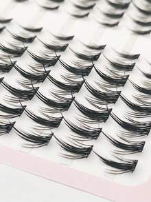 LAKIUU 140pcs Natural Curved White Moonlight Eyelashes, White Moonlight Fluffy Lashes, Natural Style Hot Melt Fluffy Lashes, Mixed Lengths, Reusable, Japanese And Korean Style - View 4