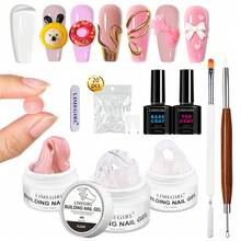 LIMEGIRL Nail Extension Gel Kit, UV LED Nail Extension Gel Set With Base Coat And Top Coat, Dual-Sided Nail Molds, Nail Art Brush, Silicone Tools And Nail File, Suitable For DIY Salon Manicure - Multicolor - View 14