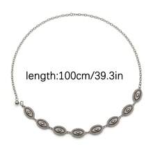 復古雕花金屬腰鍊，百搭優雅女裝腰部飾品，收腰時尚配件，適合女性在任何場合配戴 - 彩色 - 查看 3