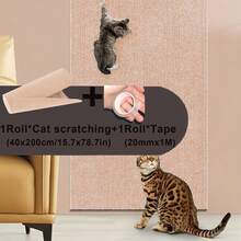 Baofeng 1 Stück Kratzschutz für Möbel langanhaltend Kratzpad mit selbstklebender Rückseite, geeignet für Sofa, Couch, Wand, Katzenbaum und DIY-Kratzbrett zum Klettern für Katzen - Größenauswahl - Übersicht 19