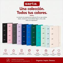 SAFTA | Classeur à anneaux A4, 35 mm, mousse PP, avec recharge de 100 feuilles (90 g/m²) et 5 intercalaires, Carpesano, vert foncé, fermeture élastique et ouverture à 360°. - Vert foncé - Voir 8