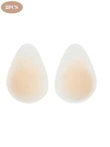 2/4pcs Women's Adhesive Teardrop-Shaped Lift-Up Breast Pads, Invisible Seamless Ultra-Thin Design - Multicolor - View 10