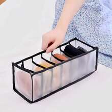 1/3pcs Underwear & Socks Storage Organizer, 11-Grid Mesh Closet Storage Box, Socks & Leggings Divider Box, Foldable Drawer Organizer, Bedroom Accessory, Home Storage Rack, Home Organization - Multicolor - View 4