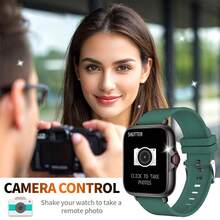 1.83-Inch HD Touch Screen Smartwatch, Soft Silicone Strap, Incoming Call/Message Notifications, Pedometer, Calorie Tracking, Sports Tracking, Multiple Sports Modes, Multifunctional Smartwatch, Unisex, Compatible With IOS And Android - View 5