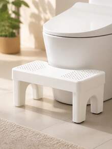 WholeNight Anti-Slip Toilet Step Stool For Children And Adults, Ergonomic Bathroom Toilet Training Stool, Improves Sitting Posture And Comfort, Durable And Portable Design - White - View 8
