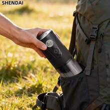 SHENDAI Electric Coffee Grinder, Ceramic Conical Grinding Disc, Adjustable Thickness, One Click Control, Mixing Grinder, Portable Coffee Grinder, USB Charging, Coffee Utensils, Suitable For Travel, Camping, Office And Home Use - Multicolor - View 10