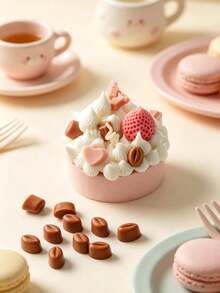 7/55 Cavity 3D Coffee Bean Shaped Baking Silicone Mold With Dropper Set, High Quality Material Kitchen Tool, Reusable All Year Round, Heat Resistant, Odorless, Foldable, Non-Stick And Easy Release, Easy To Clean Chocolate Ice Cube Mold, Suitable For Chocolate, Candy, Resin Crafts, Baking, Small Snacks Baking Mold, Perfect For Home Baking Activities, Birthday Parties, Friends Gatherings And Other Holidays - Multicolor - View 12