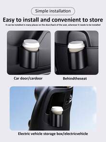 1/3pcs Self-Adhesive Car Door Cup Holder, Multi-Function Adhesive Car Interior Beverage Storage Bucket, Water Cup Coffee Cup Storage Bucket, Adhesive Plastic Cup Holder, Suitable For Car Door Side Small Items And Beverage Storage, Essential Car Accessories For Teachers And RVs - Multicolor - View 4
