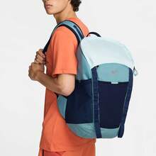 Mochila de tela versátil y casual de moda Nike, tamaño grande, estilo unisex para pareja, denim azul real & azul marino oscuro DJ9677-464 - Azul menta - Ver 1