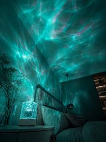 Aurora Ocean Wave Dynamic Projection Square Lamp,16 Color Changing Brightness Adjustable Remote Control USB LED Ambient Light,For Room Decor Photoshoot Romantic Date,Birthday Christmas Valentine Halloween Holiday Ornament Night Light - Multi-color light - View 12