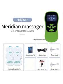 MORE BEAUTY Complete Portable Muscle Relaxation Massage Kit With Illuminated Display, Dual-Connection Massager With Adhesive Pads, Eight Simulation Modes And Fifteen Intensity Levels, Programmable Timer, Compact Design Ideal For Relieving Tension In Arms, Back, Legs, And Neck In Daily Routine - Multicolor - View 4