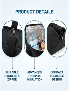 Medium Cooler Bag, Foldable Insulated Cool Bag With 20 Litre Capacity, Versatile Storage For Picnics And Outdoor Activities, Compact Design For Easy Transport And Space Saving - Regular Model - View 3