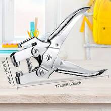 [2-In-1 Punch And Setting Pliers] Steel Eyelet Setter Plier Kit With 100 Eyelets, 2-In-1 Punch And Setting Pliers By ASDTODW For Fabric, Leather, Belts, Canvas, Shoes, Bags - Craft Supplies Tool Set - Hole Punch Plier - View 1
