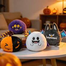 1pc Funny Halloween Plush Doll Creative Prank White Ghost Bat Pumpkin Spider Plush Doll Halloween Decoration Halloween Gift Christmas Gift Halloween - Multicolor - View 5