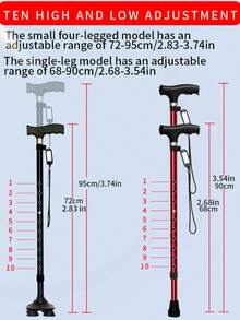 Telescopic Aluminum Alloy Hiking Poles, Non-Slip Multi-Function Walking Sticks, Lightweight Portable Adjustable Height Trekking Staff - 2-section Telescopic Model - View 2
