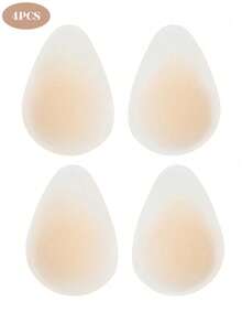 2/4pcs Women's Adhesive Teardrop-Shaped Lift-Up Breast Pads, Invisible Seamless Ultra-Thin Design - Multicolor - View 9