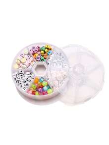 1pc 240pcs Acrylic Colorful Number & Letter Beads Box, DIY Bracelet Letter Beaded Accessories - Multi-color Letters - View 6