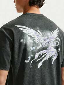 Nike Kaos Pria AS U NSW RETRO FLAIR TEE Lengan Pendek Rajut Tanpa Kerah TIW1196-032 - Grey - View 4