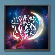 Moonlight Letter Frameless DIY 5D Diamond Painting Kit, Colorful Diamond Art, Full Artificial Diamond Art, Diamond Painting Craft For Wall Decor, Surprise Gift - round diamond - View 3