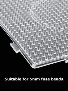 5mm Perler Beads Board, Large Transparent Pegboard Set, Square Pegboard DIY Handmade Kit, Perler Beads Craft, Jewelry Handmade Gift - Fuse Bead Tool - View 2