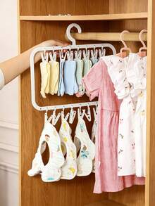 1pc Space-Saving Multi-Function Clip Drying Rack, Suitable For Socks And Underwear, Efficient Clothes Drying Rack, Suitable For Bedroom, Bathroom And Dorm Decor, Holiday Room Home Bed Decor, Can Hang Dresses, Long Pants, Shoes, Jeans, Boots, Skirts, Spring Minimalist Summer Tops - Multicolor - View 4