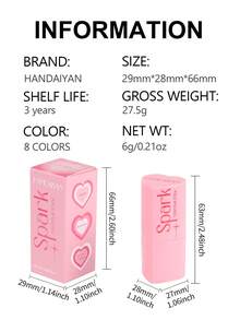 HANDAIYAN Heart-Shaped Blush & Highlighter Stick, Long-Lasting Color, No Smudging; Natural Contouring Blusnter Must-Haves - 01 - View 8