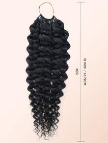 Jessie's Wig 水波捲曲 60g 50股 女性用人髮鉤編髮 14-22英吋 100% Remy 人髮 預分束隱形奇蹟結羽毛鉤編人髮波希米亞接髮 自然黑 1B# - S1B - 查看 6