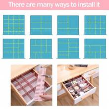 Adjustable Drawer Organizer Dividers, Pink Cuttable Drawer Separators, Customizable Plastic Divider Strips, Adjustable Drawer Storage System, Suitable For Bedroom, Living Room, Kitchen, Study, Bathroom, Vanity And More - Pink - View 5