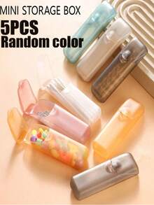 5-In-1 Travel Floss & Toothpick Holder, Leak-Proof Transparent Lid Portable Oral Care Storage Box, Suitable For Home, Travel, Office, Outdoor, Exquisite Christmas Gift For Women,Bedroom Room Decor,Back To School - Multicolor - View 9