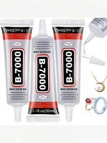 15/50/110ml B7000 水鑽膠水，軟細尖頭黏著劑，適用於 DIY 珠寶水鑽鑲嵌、皮革修補、手機殼、剪貼簿、節日禮物與手工藝項目，手工黏著劑 - A - 查看 2
