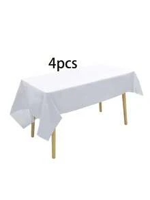 1/4pcs 54"X108" Rectangular Disposable Tablecloth, Fits 6ft Dining Table, Waterproof, Suitable For Party, Holiday Theme Decoration, Home Kitchen And Back To School Dining Occasions - A - View 8