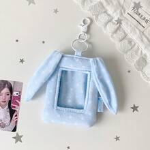 1件女孩波浪圓點兔耳吊飾卡套組,Star Chaser 3英吋小卡展示卡套組,學生校園卡包、識別證包 - 彩色 - 查看 15