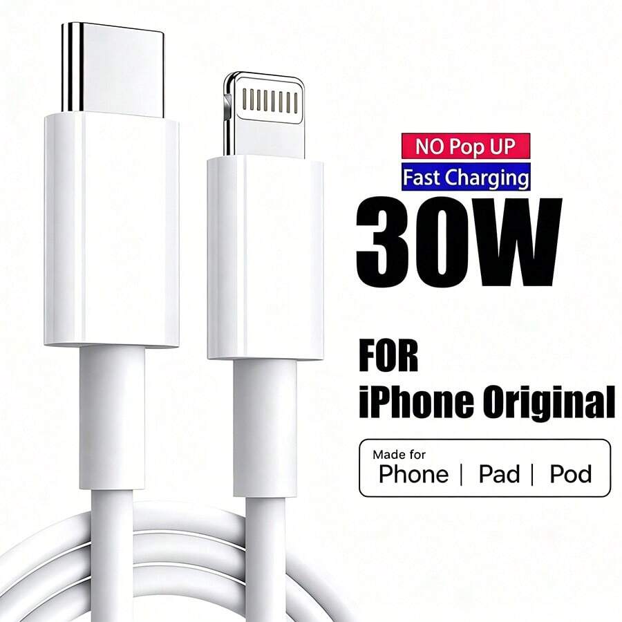 Lightning Fast Charging Cable, Type-C Lightning Fast Charging, High-Density PD Lightning Fast Charging, Compatible With IPhone 14/13/12/11 Series, Lightning Data Cable, USB Data Sync Charging Cable For IPhone 14, 13, 12, 11 Pro Max, SE, X, 8, 7, 6 Models