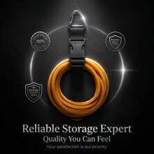 3pcs Adjustable Garden Hose Straps, Heavy Duty Extension Cord Organizer, Hanging Storage Straps For Garage And Workshop, Reusable Cable Management Ties - Black/3Pcs - View 4
